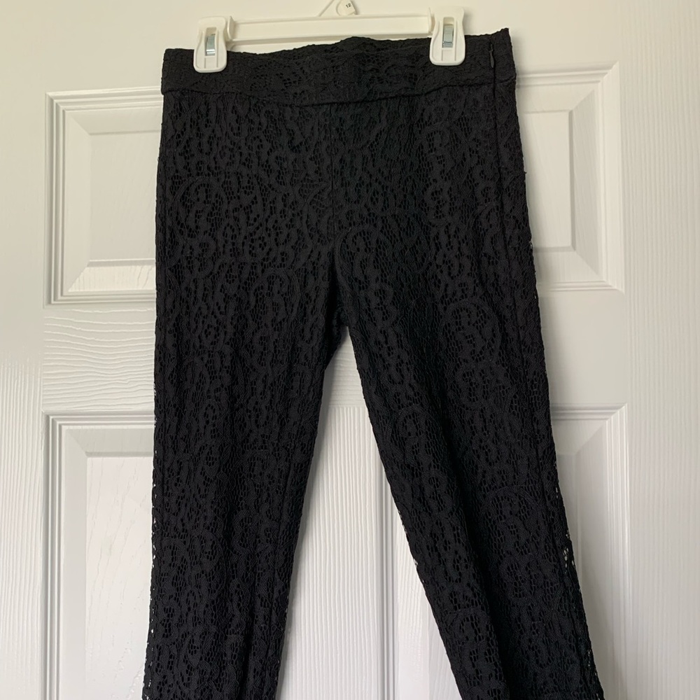 Express Black Floral Leggings